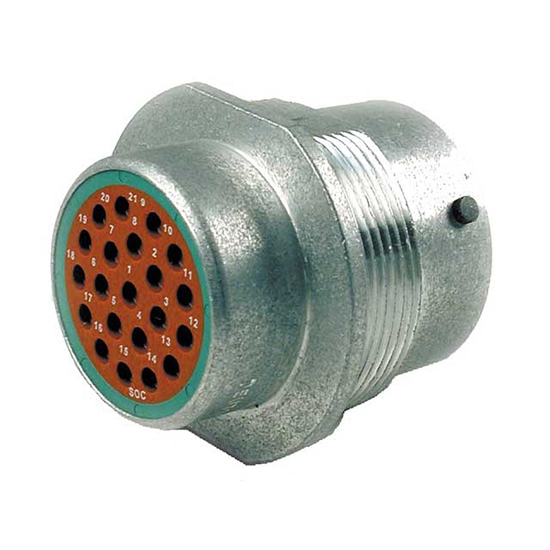 HD34-18-21SN – HD30 Series – 21 Socket Receptacle – 18 Shell, N Seal, Reverse, Flange