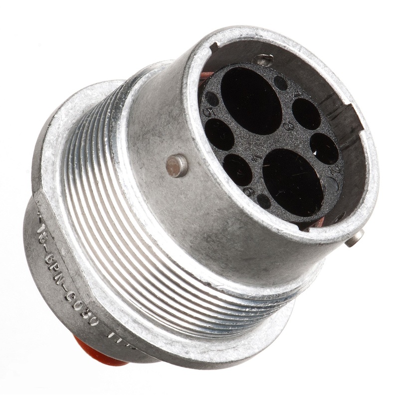 HD34-18-6PN-C030 – HD30 Series – 2 Pin Receptacle – 18 Shell, N Seal, Cavities 1,2,5,6 Blocked, Flange