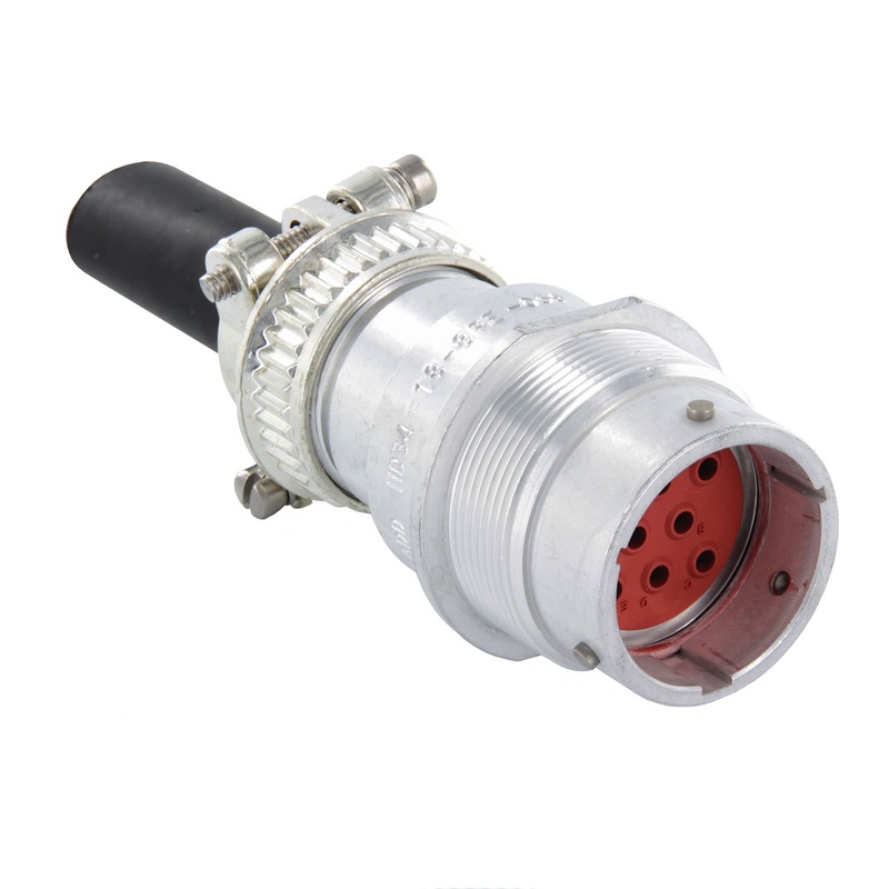 HD34-18-8PE-059 – HD30 Series – 8 Pin Receptacle – 18 Shell, E Seal, Cable Clamp, Flange