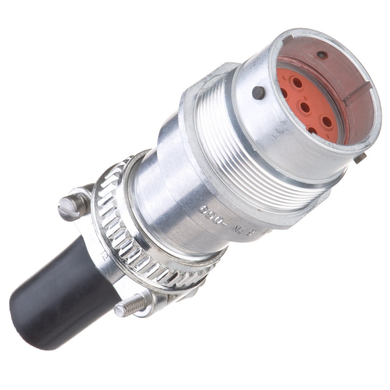 HD34-18-8PN-059 – HD30 Series – 8 Pin Receptacle – 18 Shell, N Seal, Cable Clamp, Flange