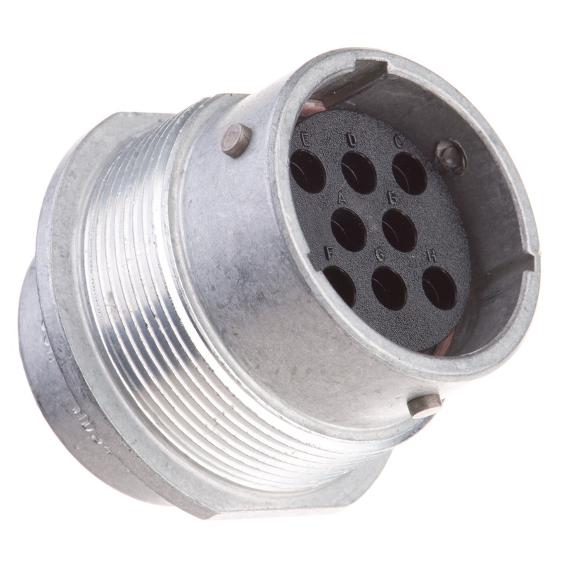 HD34-18-8SE – HD30 Series – 8 Socket Receptacle – 18 Shell, E Seal, Reverse,  Flange