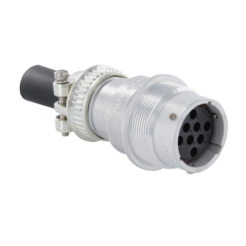 HD34-18-8SN-059 – HD30 Series – 8 Socket Receptacle – 18 Shell, N Seal, Reverse, Cable Clamp, Flange