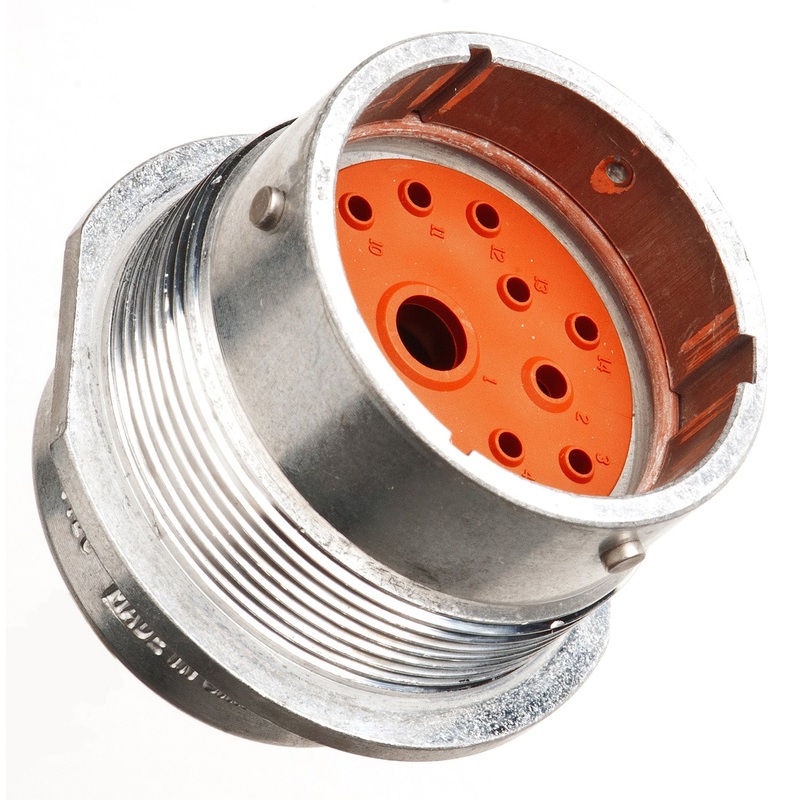 HD34-24-14PN – HD30 Series – 14 Pin Receptacle – 24 Shell, N Seal, Flange