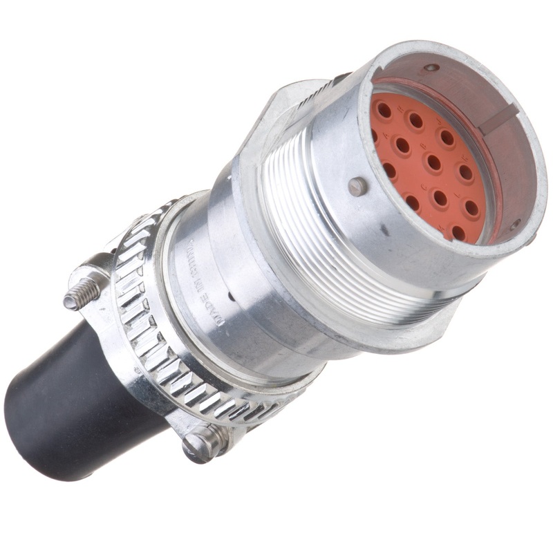 HD34-24-16PE-059 – HD30 Series – 16 Pin Receptacle – 24 Shell, E Seal, Cable Clamp, Flange