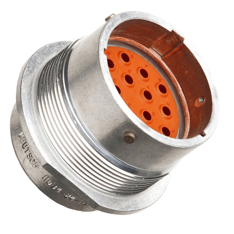 HD34-24-16PN – HD30 Series – 16 Pin Receptacle – 24 Shell, N Seal, Flange
