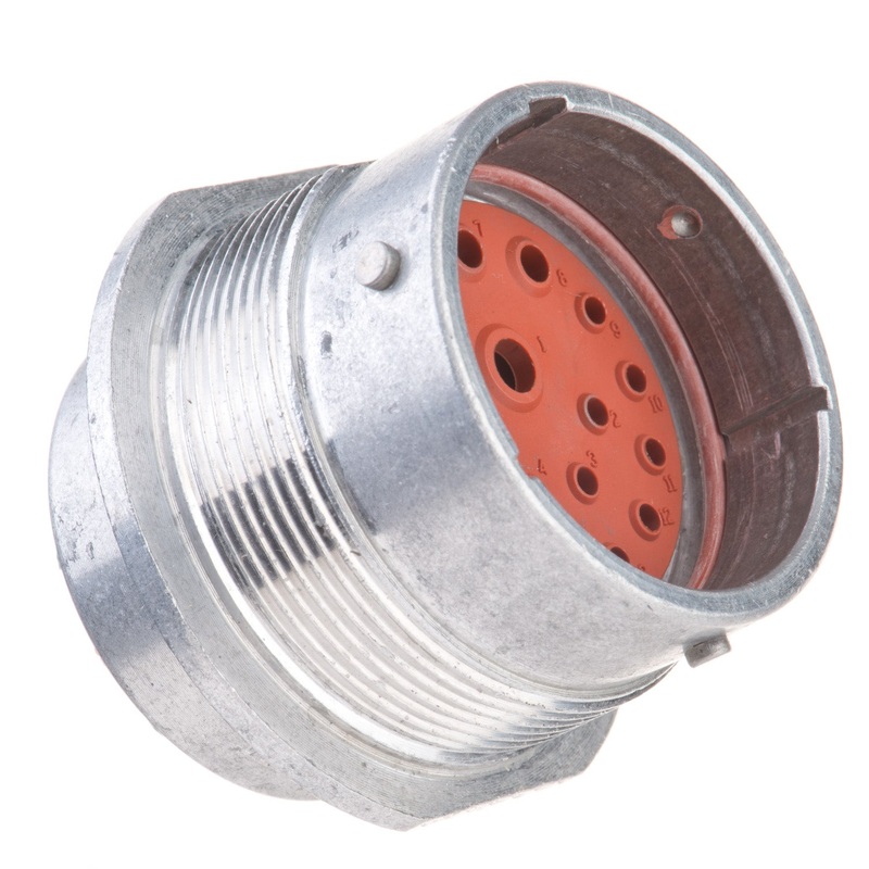 HD34-24-18PN – HD30 Series – 18 Pin Receptacle – 24 Shell, N Seal, Flange
