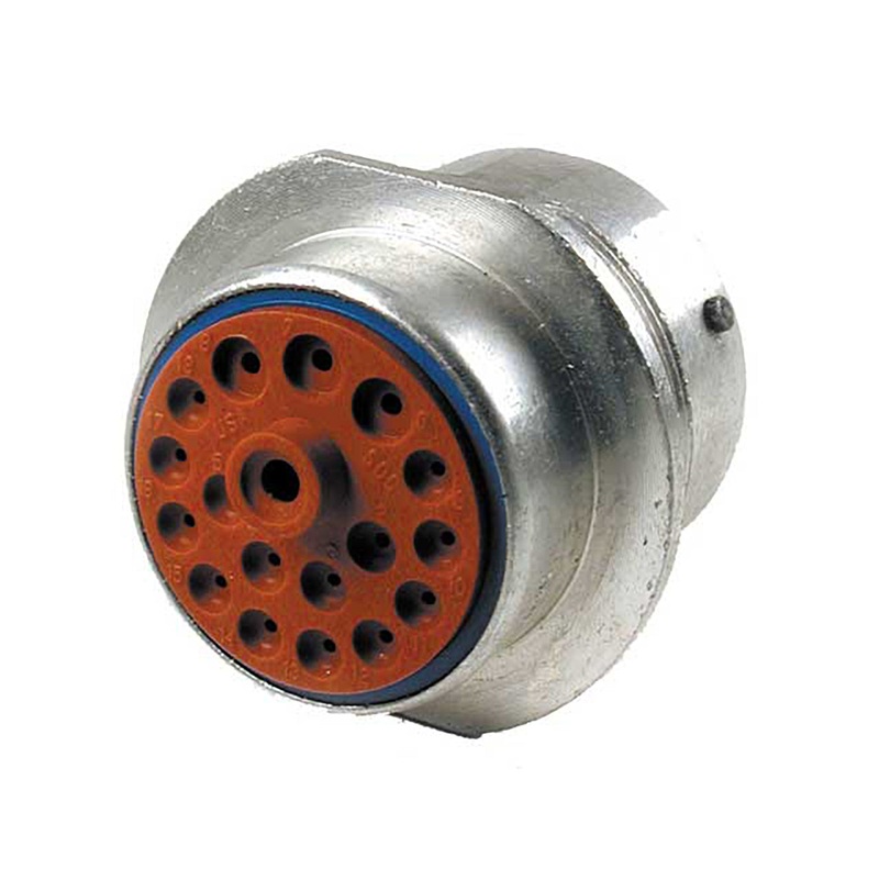 HD34-24-18SE – HD30 Series – 18 Socket Receptacle – 24 Shell, E Seal, Reverse, Flange
