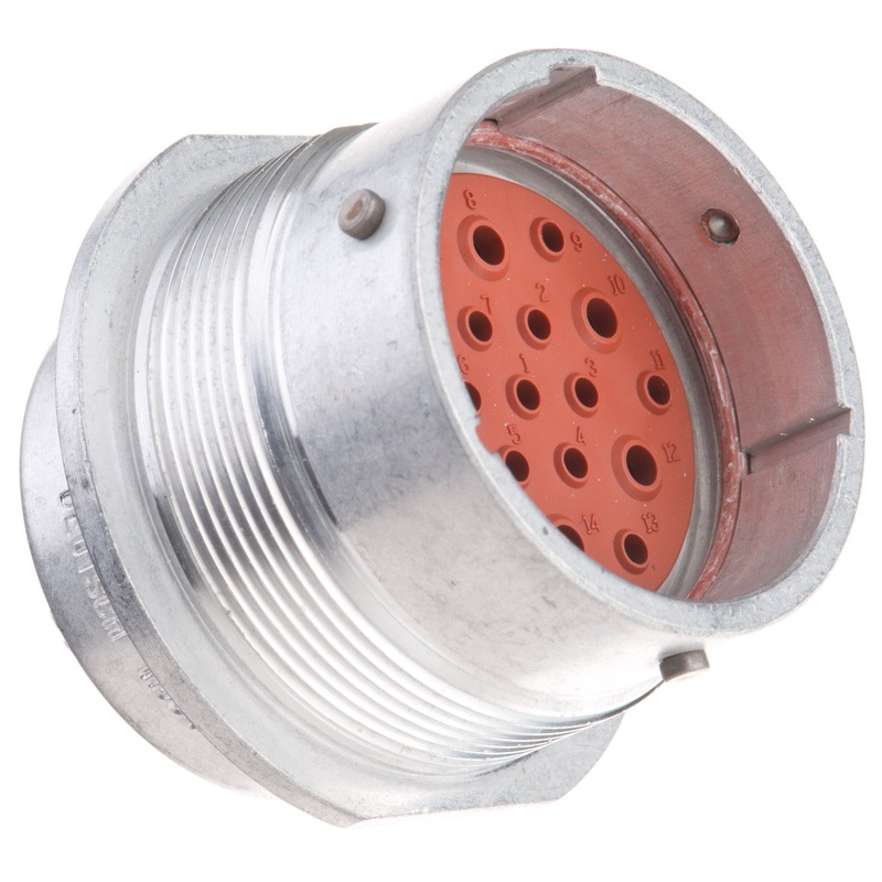 HD34-24-19PE – HD30 Series – 19 Pin Receptacle – 24 Shell, E Seal, Flange