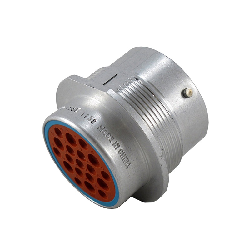 HD34-24-19SE – HD30 Series – 19 Socket Receptacle – 24 Shell, E Seal, Reverse, Flange