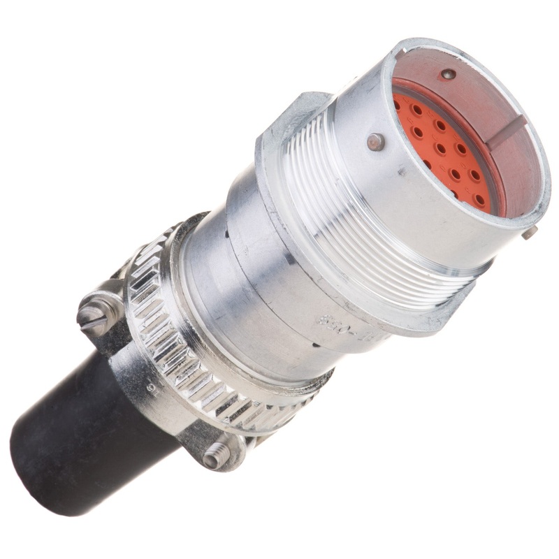 HD34-24-23PE-059 – HD30 Series – 23 Pin Receptacle – 24 Shell, E Seal, Cable Clamp, Flange