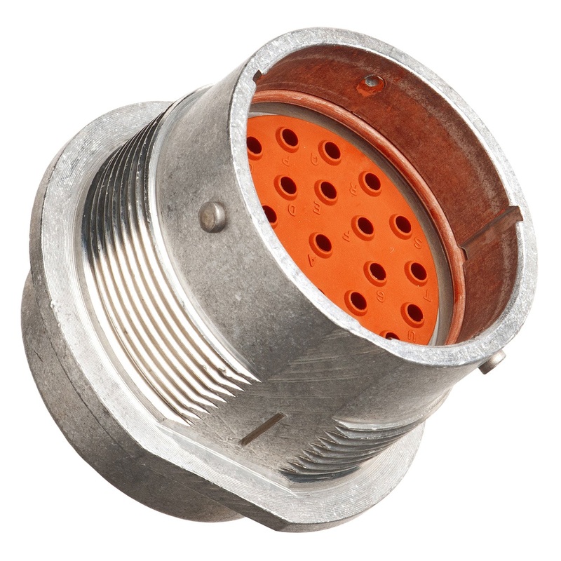 HD34-24-23PN – HD30 Series – 23 Pin Receptacle – 24 Shell, N Seal, Flange