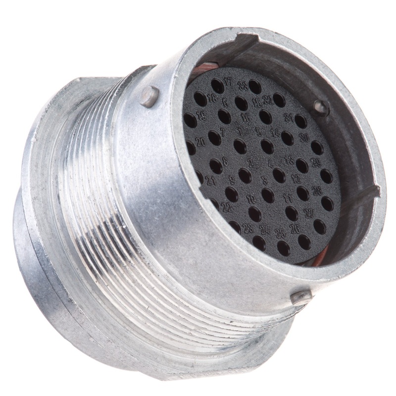 HD34-24-33SN – HD30 Series – 33 Socket Receptacle – 24 Shell, N Seal, Reverse, Flange
