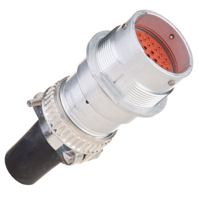 HD34-24-47PE-059 – HD30 Series – 47 Pin Receptacle – 24 Shell, E Seal, Cable Clamp, Flange