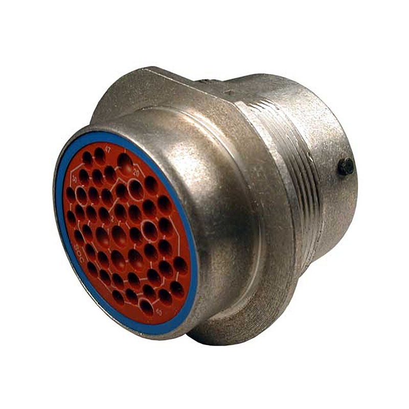 HD34-24-47SE – HD30 Series – 47 Socket Receptacle – 24 Shell, E Seal, Reverse, Flange