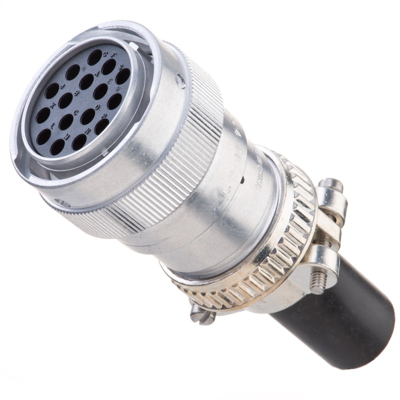 HD36-24-16SN-059 – HD30 Series – 16 Socket Plug – 24 Shell, N Seal, Cable Clamp