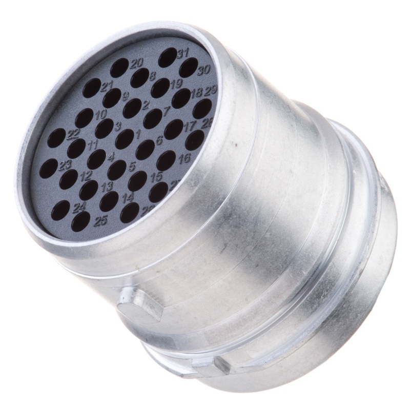 HD36-24-31ST-B019 – HD30 Series – 31 Socket Plug – 24 Shell, T Seal, Flange