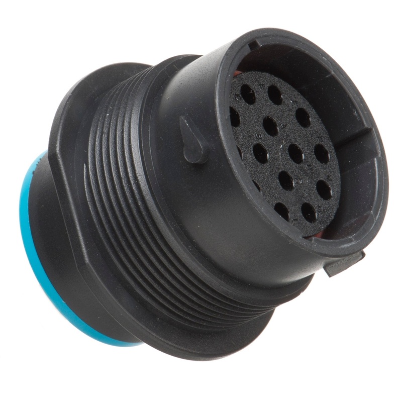 HDP24-18-14SE – HDP20 Series – 14 Socket Receptacle – 18 Shell, E Seal, Reverse, Flange