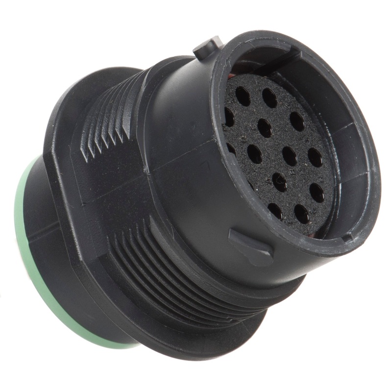 HDP24-18-14SN – HDP20 Series – 14 Socket Receptacle – 18 Shell, N Seal, Reverse, Flange