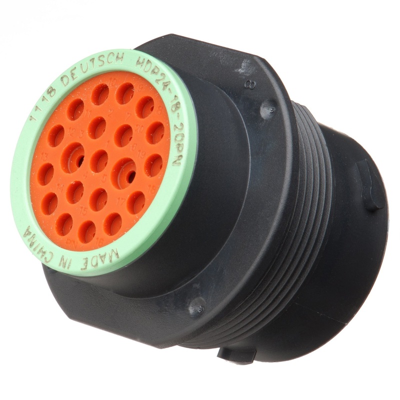 HDP24-18-20PN – HDP20 Series – 20 Pin Receptacle – 18 Shell, N Seal, Flange