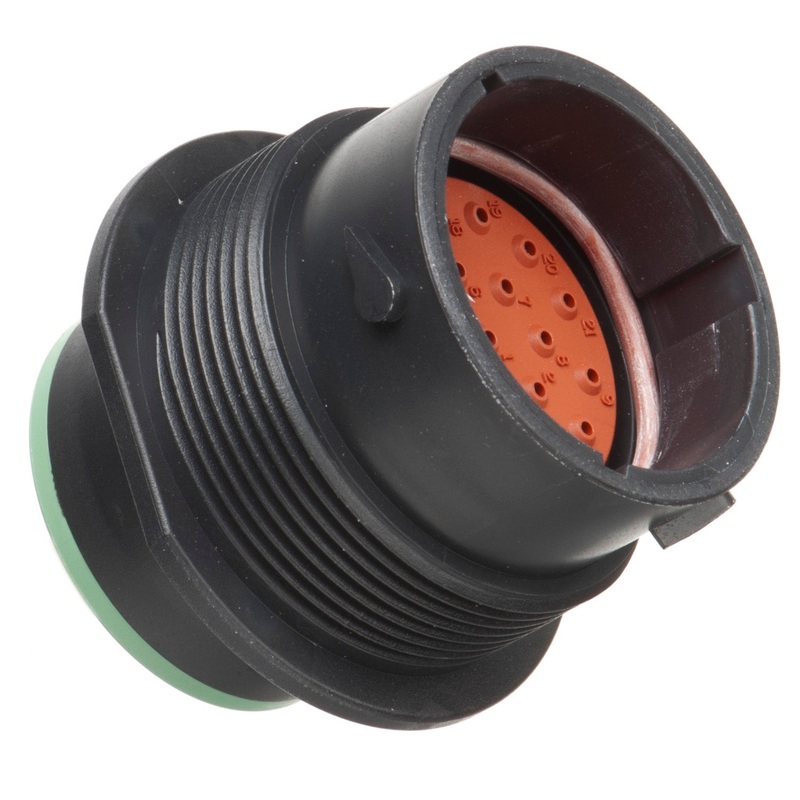 HDP24-18-21PN – HDP20 Series – 21 Pin Receptacle – 18 Shell, N Seal, Flange