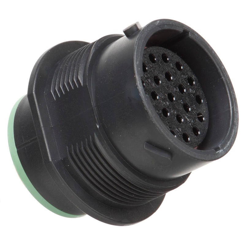 HDP24-18-21SN – HDP20 Series – 21 Socket Receptacle – 18 Shell, N Seal, Reverse, Flange