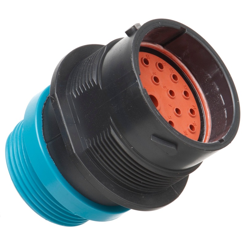 HDP24-24-18PE-L015 – HDP20 Series – 18 Pin Receptacle – 24 Shell, E Seal, Threaded Adapter, Flange
