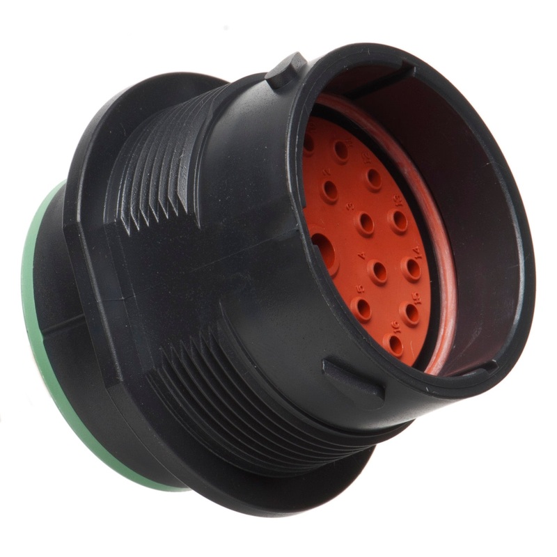 HDP24-24-18PN – HDP20 Series – 18 Pin Receptacle – 24 Shell, N Seal, Flange