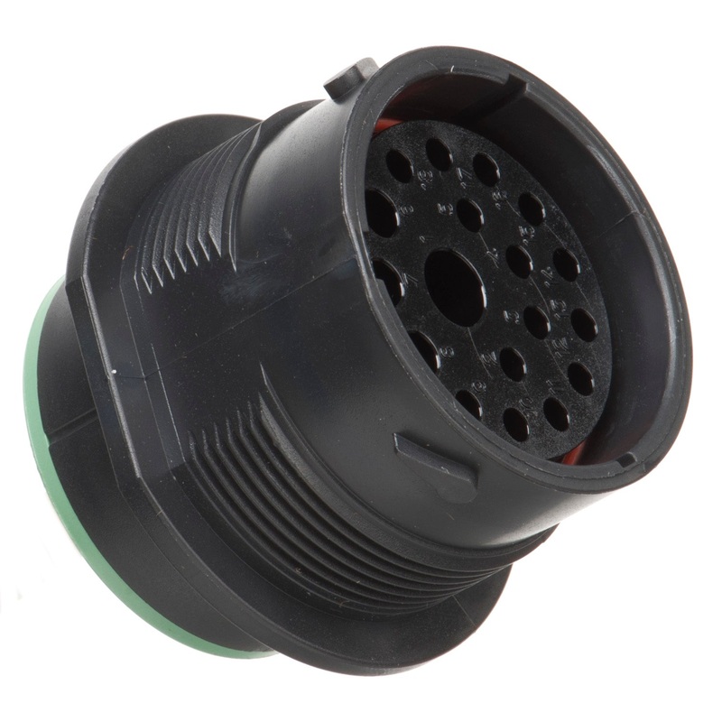 HDP24-24-18SN – HDP20 Series – 18 Socket Receptacle – 24 Shell, N Seal, Reverse, Flange