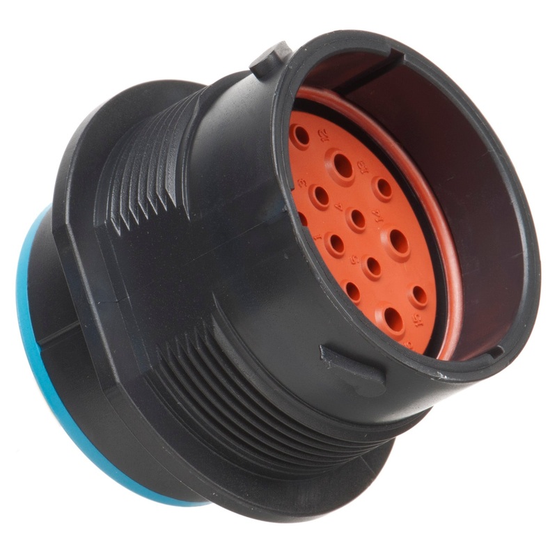 HDP24-24-19PE – HDP20 Series – 19 Pin Receptacle – 24 Shell, E Seal, Flange