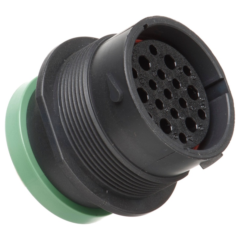 HDP24-24-19SN-L017 – HDP20 Series – 19 Socket Receptacle – 24 Shell, N Seal, Reverse, Ring Adapter, Flange