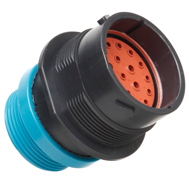 HDP24-24-21PE-L015 – HDP20 Series – 21 Pin Receptacle – 24 Shell, E Seal, Threaded Adapter, Flange