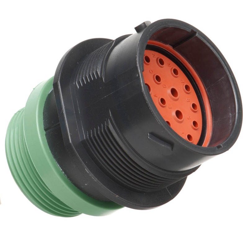 HDP24-24-21PN-L015 – HDP20 Series – 21 Pin Receptacle – 24 Shell, N Seal, Threaded Adapter, Flange