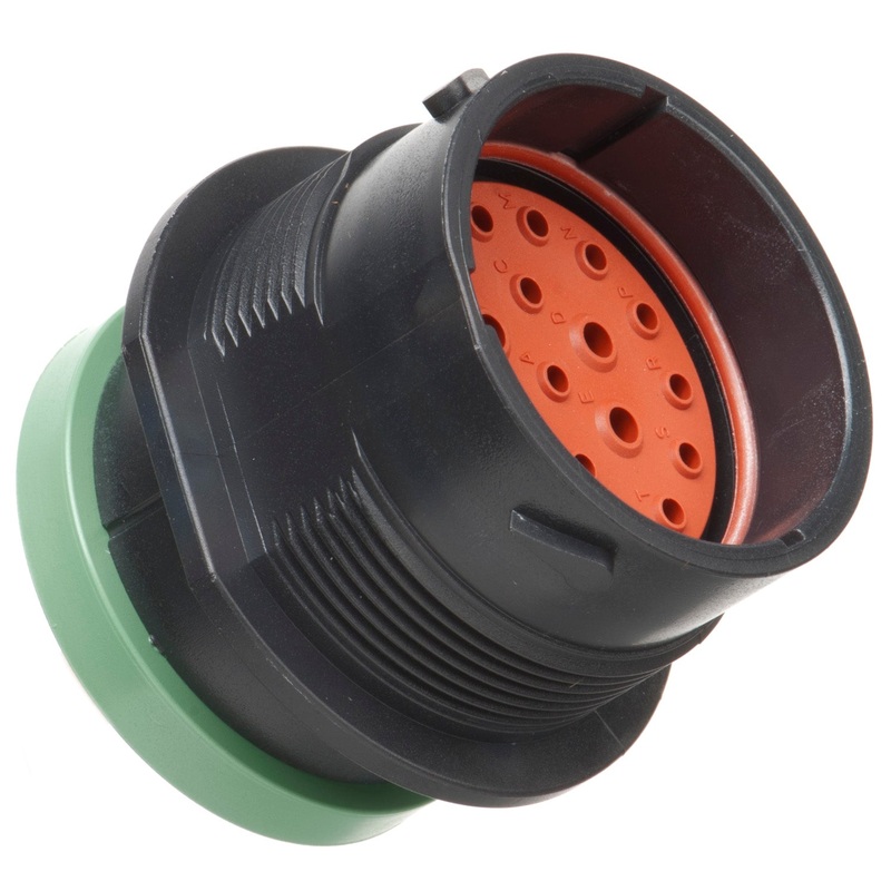 HDP24-24-21PN-L017 – HDP20 Series – 21 Pin Receptacle – 24 Shell, N Seal, Ring Adapter, Flange