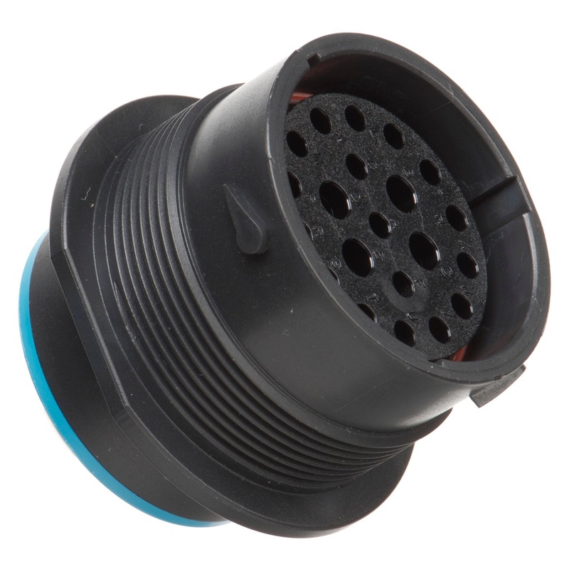 HDP24-24-21SE – HDP20 Series – 21 Socket Receptacle – 24 Shell, E Seal, Reverse, Flange