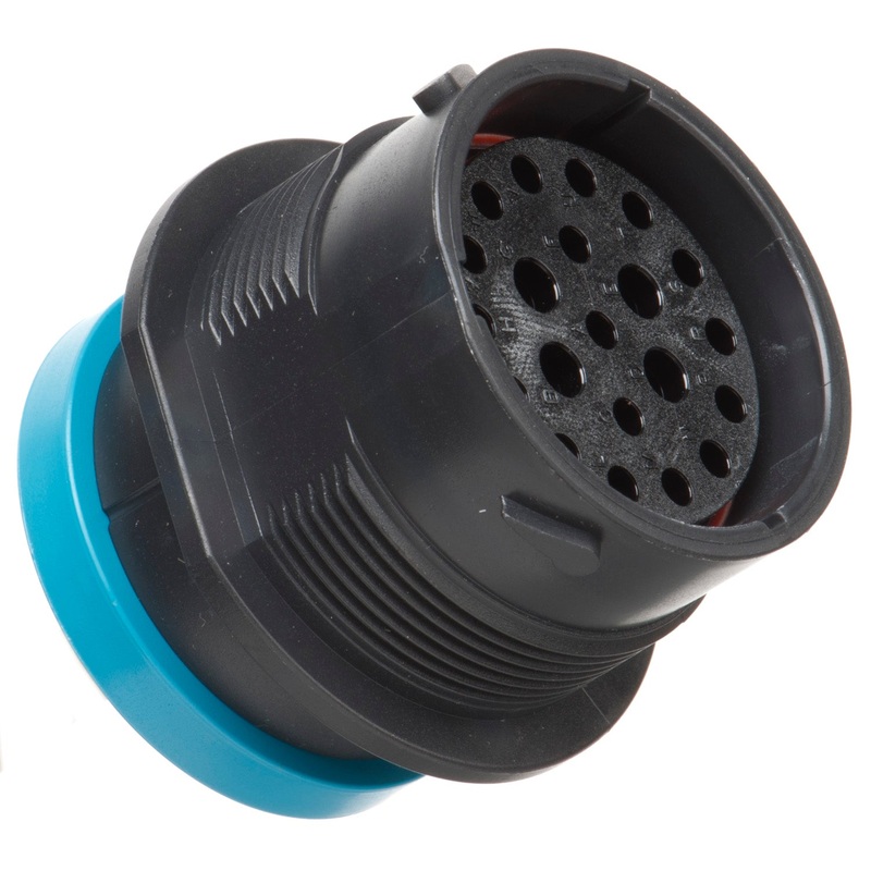 HDP24-24-21SE-L017 – HDP20 Series – 21 Socket Receptacle – 24 Shell, E Seal, Reverse, Ring Adapter, Flange