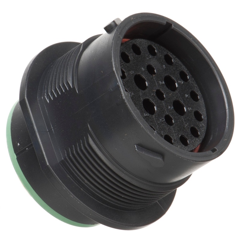 HDP24-24-21SN – HDP20 Series – 21 Socket Receptacle – 24 Shell, N Seal, Reverse, Flange
