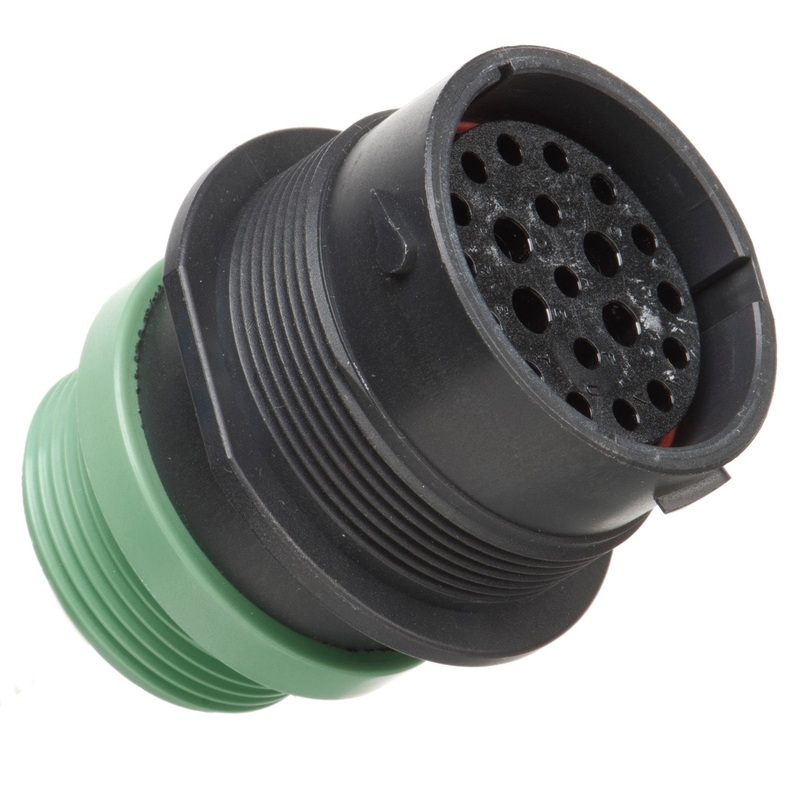 HDP24-24-21SN-L015 – HDP20 Series – 21 Socket Receptacle – 24 Shell, N Seal, Reverse, Threaded Adapter, Flange