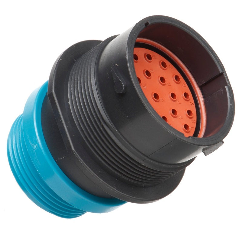 HDP24-24-23PE-L015 – HDP20 Series – 23 Pin Receptacle – 24 Shell, E Seal, Threaded Adapter, Flange