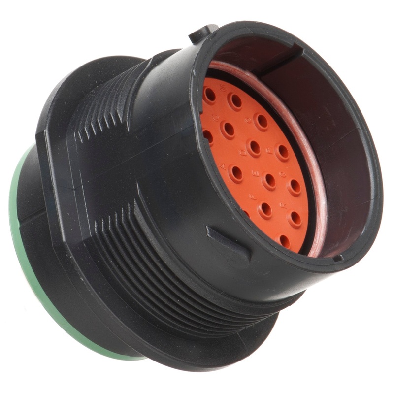 HDP24-24-23PN – HDP20 Series – 23 Pin Receptacle – 24 Shell, N Seal, Flange