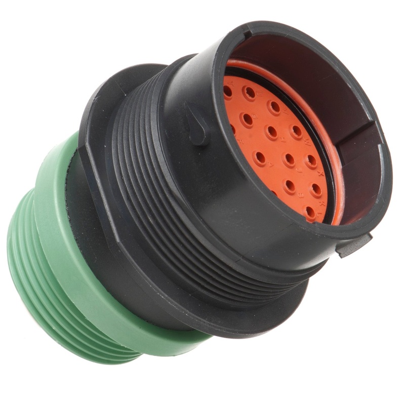 HDP24-24-23PN-L015 – HDP20 Series – 23 Pin Receptacle – 24 Shell, N Seal, Threaded Adapter, Flange