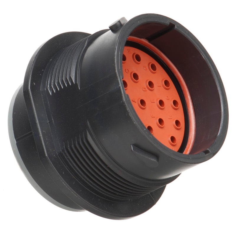 HDP24-24-23PT – HDP20 Series – 23 Pin Receptacle – 24 Shell, T Seal, Flange