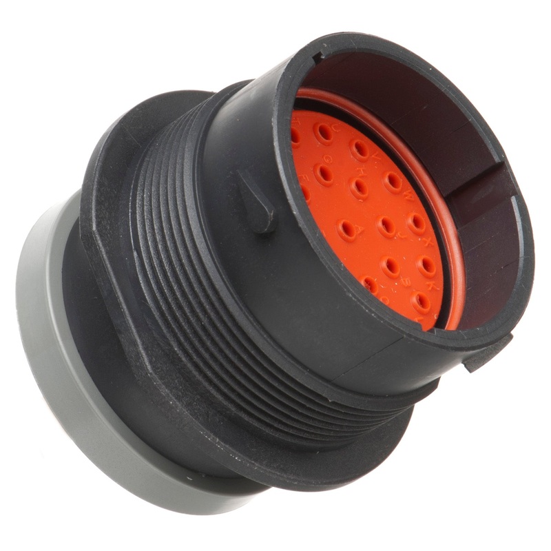 HDP24-24-23PT-L017 – HDP20 Series – 23 Pin Receptacle – 24 Shell, T Seal, Ring Adapter, Flange