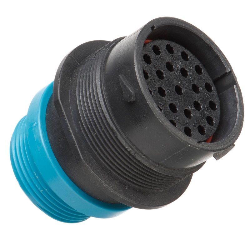 HDP24-24-23SE-L015 – HDP20 Series – 23 Socket Receptacle – 24 Shell, E Seal,  Reverse Threaded Adapter, Flange