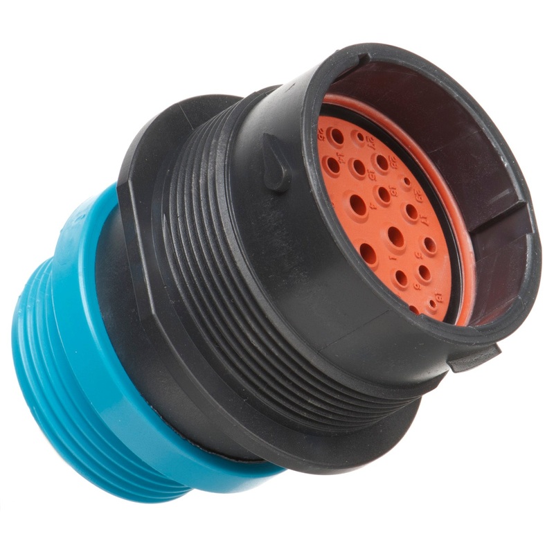 HDP24-24-29PE-L015 – HDP20 Series – 29 Pin Receptacle – 24 Shell, E Seal, Threaded Adapter, Flange