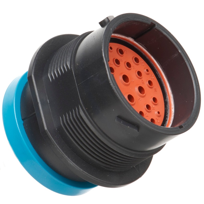 HDP24-24-29PE-L017 – HDP20 Series – 29 Pin Receptacle – 24 Shell, E Seal, Ring Adapter, Flange