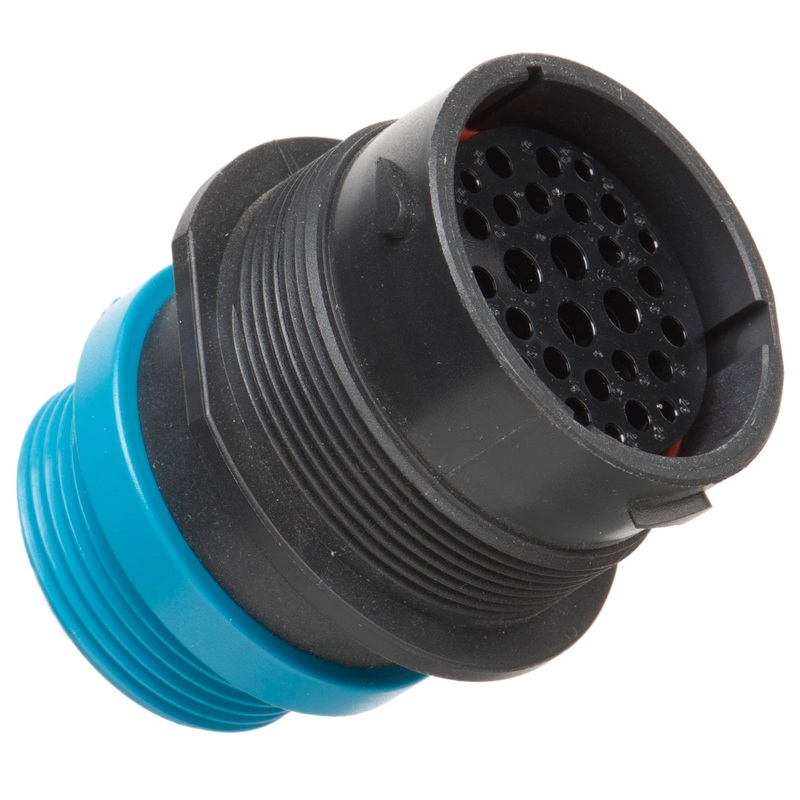 HDP24-24-29SE-L015 – HDP20 Series – 29 Socket Receptacle – 24 Shell, E Seal, Reverse, Threaded Adapter, Flange