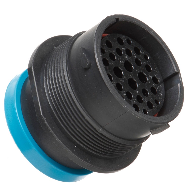 HDP24-24-29SE-L017 – HDP20 Series – 29 Socket Receptacle – 24 Shell, E Seal, Reverse, Ring Adapter, Flange