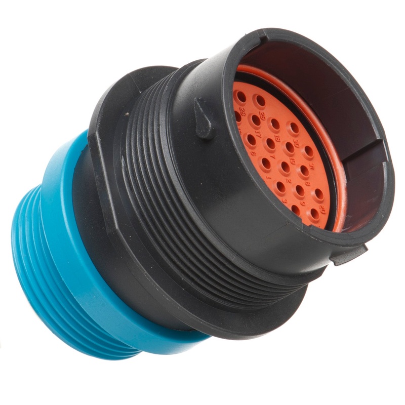 HDP24-24-31PE-L015 – HDP20 Series – 31 Pin Receptacle – 24 Shell, E Seal, Threaded Adapter, Flange