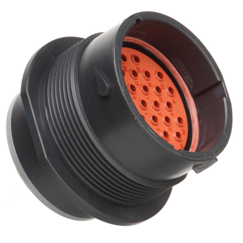 HDP24-24-31PT – HDP20 Series – 31 Pin Receptacle – 24 Shell, T Seal, Flange