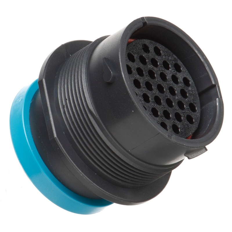 HDP24-24-31SE-L017 – HDP20 Series – 31 Socket Receptacle – 24 Shell, E Seal, Reverse, Ring Adapter, Flange